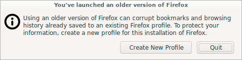Firefox Versionskonflikt Profil Datenbank