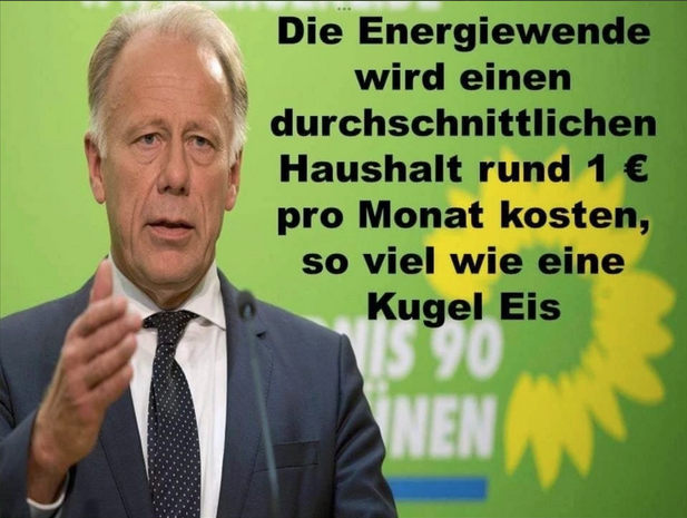Jürgen Trittin Grüne Energiewende kostet eine Kugel Eis