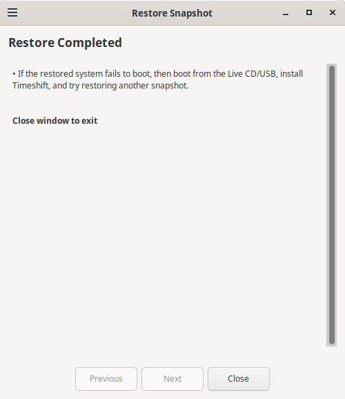 =Datenwiederherstellung mit Timeshift=