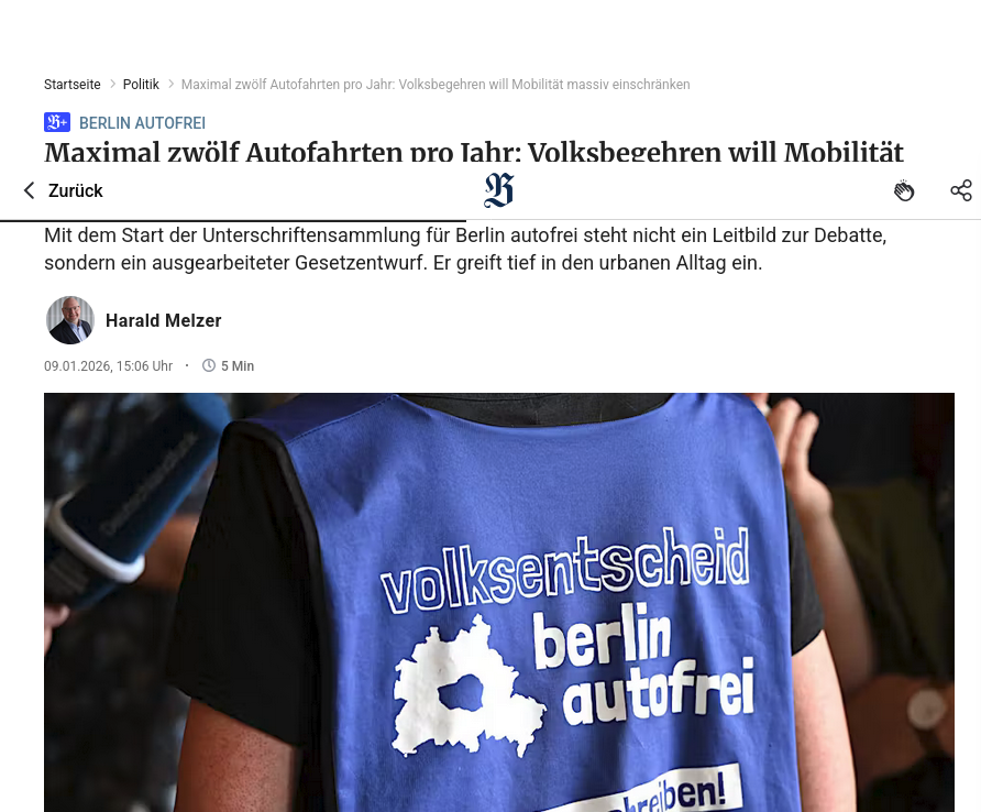 Artikel in der Berliner Zeitung