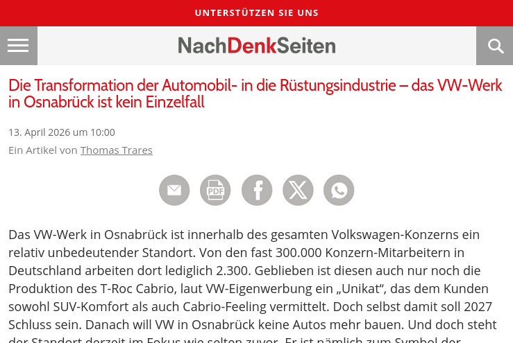Artikel aus den Nachdenkseiten